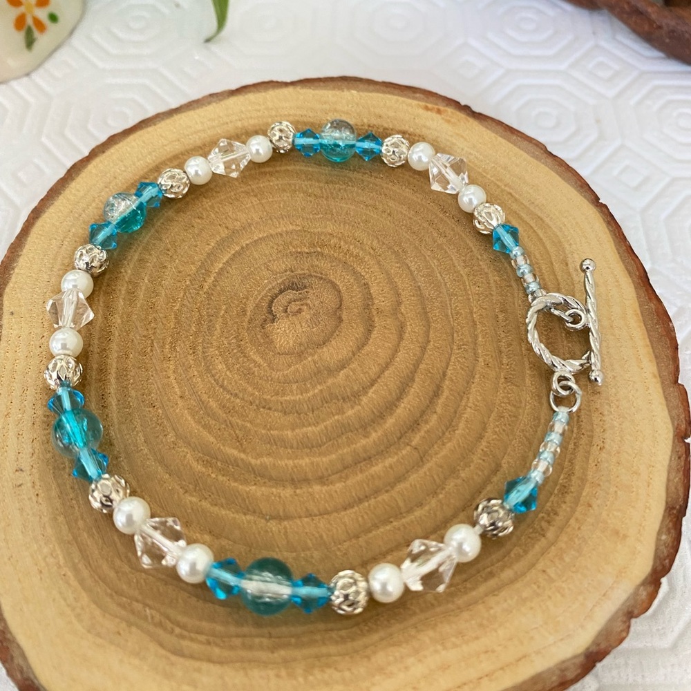 Blue Beads Bracelet